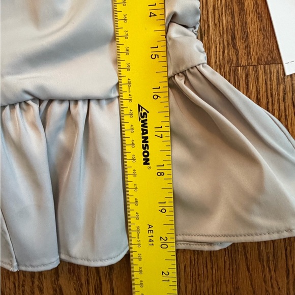 Jason Wu Peplum Ruffle Blouse – Gray Silver – Size S – NWT - Picture 6 of 10